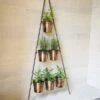 Gold Metal Wall Plant Stand With Planters