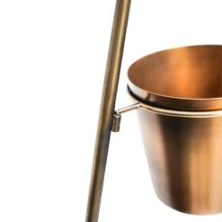 Gold Metal Wall Plant Stand With Planters -Gardens and Outdoors 30849600 alt06