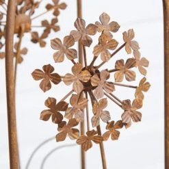 Rusted Iron Hydrangea Obelisk Plant Support 7 Rusted Iron Hydrangea Obelisk Plant Support -Gardens and Outdoors 30861749 alt02