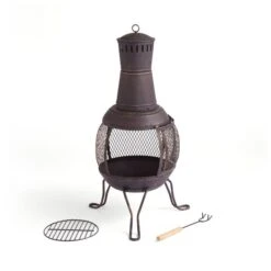 Steel Chimenea -Gardens and Outdoors 30862897 alt07
