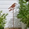 Rusted Iron Blue Tit Stake -Gardens and Outdoors 30866022