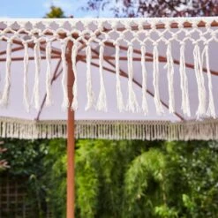 2.7m Macrame Parasol 7 2.7m Macrame Parasol -Gardens and Outdoors 30867365 alt02