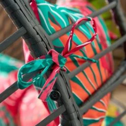 Black Egg Chair With Tropical Cushion 9 Black Egg Chair With Tropical Cushion -Gardens and Outdoors 30867482 alt03