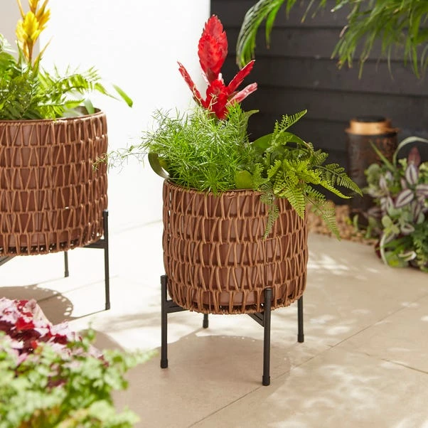 Amazonia Rattan Plant Stand 3 Amazonia Rattan Plant Stand