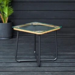 Rattan Rope Bistro Set 17 Rattan Rope Bistro Set -Gardens and Outdoors 30870017 alt07