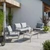Elements Grey Metal Conversation Set -Gardens and Outdoors 30872518