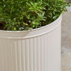 Round Galvanised Plant Pot -Gardens and Outdoors 30872696 alt01