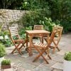Compact Wooden Folding Dining Set 2 Compact Wooden Folding Dining Set -Gardens and Outdoors 30877113