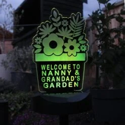Personalised Plant Pot Outdoor Solar LED Light -Gardens and Outdoors 30878364 alt04