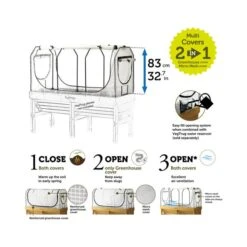 VegTrug Medium Classic Greenhouse Frame And Multi Cover Set -Gardens and Outdoors 30890314 alt02