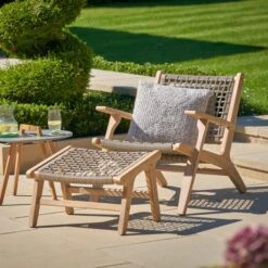Sesto Garden Chair And Footstool Set