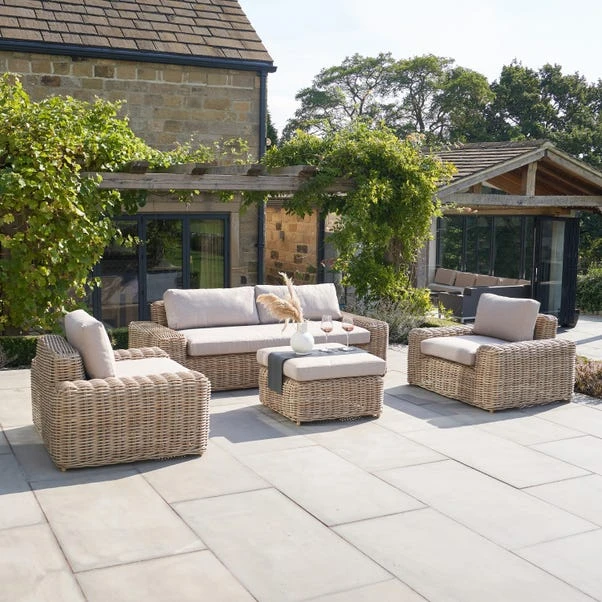 Como Natural Antique Lounge Set 3 Como Natural Antique Lounge Set