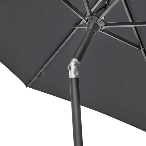 Riva 2.5m Round Parasol With Rome Polished Black Granite Base 9 Riva 2.5m Round Parasol With Rome Polished Black Granite Base - Image 7