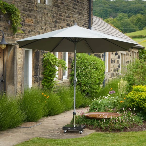 Riva 2.5m Round Parasol With Rome Polished Black Granite Base 3 Riva 2.5m Round Parasol With Rome Polished Black Granite Base