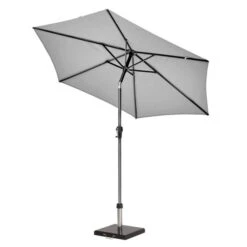Riva 2.5m Round Parasol With Rome Polished Black Granite Base 12 Riva 2.5m Round Parasol With Rome Polished Black Granite Base -Gardens and Outdoors 30893686 alt02