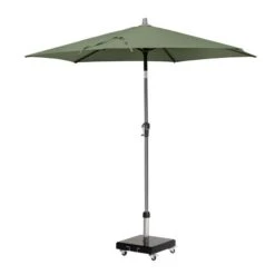 Riva 2.5m Round Parasol With Rome Polished Black Granite Wheeled Parasol Base 15 Riva 2.5m Round Parasol With Rome Polished Black Granite Wheeled Parasol Base -Gardens and Outdoors 30893687 alt01