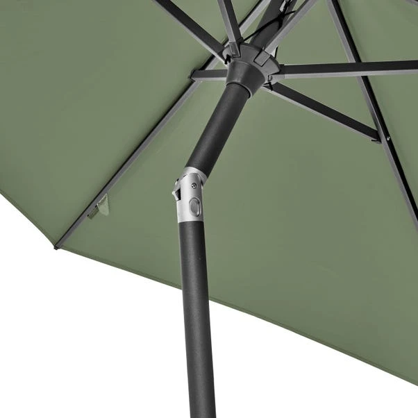 Riva 2.5m Round Parasol With Rome Polished Black Granite Wheeled Parasol Base 10 Riva 2.5m Round Parasol With Rome Polished Black Granite Wheeled Parasol Base - Image 8