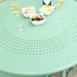 Porto 4 Seater Round Dining Set With Stacking Chairs -Gardens and Outdoors 30915710 alt04