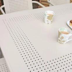 Porto 6 Seater Dining Set With Stacking Chairs 30 Porto 6 Seater Dining Set With Stacking Chairs -Gardens and Outdoors 30915726 alt02