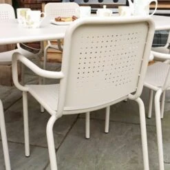 Porto 6 Seater Dining Set With Stacking Chairs 32 Porto 6 Seater Dining Set With Stacking Chairs -Gardens and Outdoors 30915726 alt04