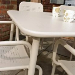 Porto 6 Seater Dining Set With Stacking Chairs 33 Porto 6 Seater Dining Set With Stacking Chairs -Gardens and Outdoors 30915726 alt05