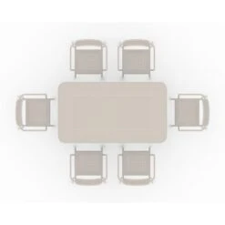 Porto 6 Seater Dining Set With Stacking Chairs 36 Porto 6 Seater Dining Set With Stacking Chairs -Gardens and Outdoors 30915726 alt08