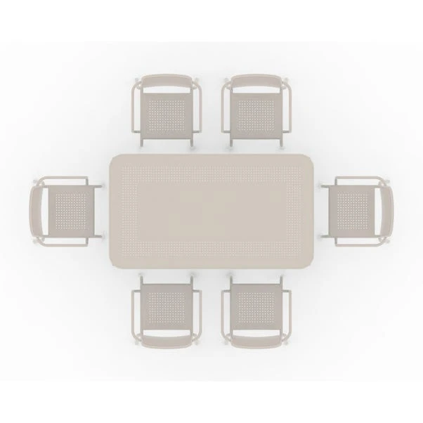 Porto 6 Seater Dining Set With Stacking Chairs 19 Porto 6 Seater Dining Set With Stacking Chairs - Image 17