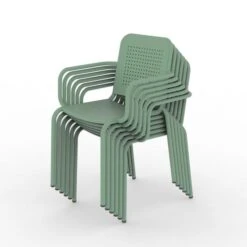 Porto 6 Seater Dining Set With Stacking Chairs 26 Porto 6 Seater Dining Set With Stacking Chairs -Gardens and Outdoors 30915727 alt06