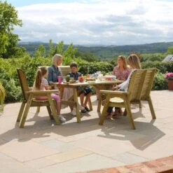 Freya 6 Seater Dining Set -Gardens and Outdoors 30916610 alt02