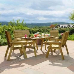 Freya 6 Seater Dining Set -Gardens and Outdoors 30916610 alt03
