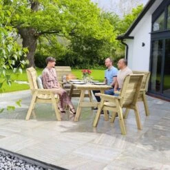 Freya 6 Seater Dining Set -Gardens and Outdoors 30916610 alt04