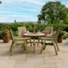 Freya 4 Seater Round Dining Set -Gardens and Outdoors 30916614