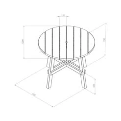 Freya 4 Seater Round Dining Set -Gardens and Outdoors 30916614 alt06
