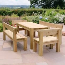 Philippa 6 Seater Dining Set -Gardens and Outdoors 30917488 alt02