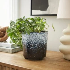 Spotty Reactive Glaze Plant Pot -Gardens and Outdoors 30923183