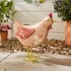 Iron Pink Chicken Ornament -Gardens and Outdoors 30925695