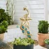 Peacock Iron Wind Spinner Stake 2 Peacock Iron Wind Spinner Stake -Gardens and Outdoors 30925696