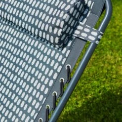 Polkadot Monochrome Print Padded Lounger 7 Polkadot Monochrome Print Padded Lounger -Gardens and Outdoors 30925859 alt02