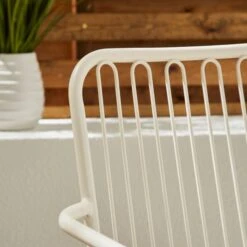 Steel Garden Chair White 7 Steel Garden Chair White -Gardens and Outdoors 30926376 alt02