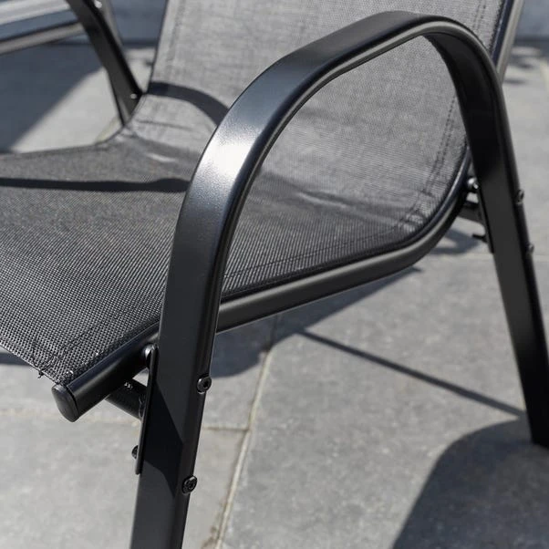 Set Of 2 Textilene Stacking Chairs 9 Set Of 2 Textilene Stacking Chairs - Image 7