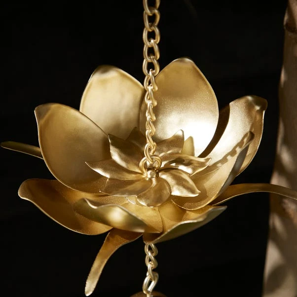 Lotus Gold Hanging Décor 4 Lotus Gold Hanging Décor - Image 2