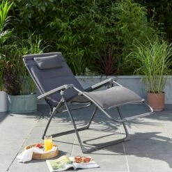 Amsterdam Charcoal Lounger -Gardens and Outdoors 30927246 alt02
