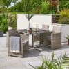Grey Rattan 4 Seater Dining Cube Set 1 Grey Rattan 4 Seater Dining Cube Set -Gardens and Outdoors 30927273