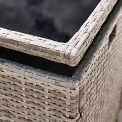 Grey Rattan 4 Seater Dining Cube Set -Gardens and Outdoors 30927273 alt03