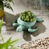 Green Turtle Plant Pot With Glaze Finish -Gardens and Outdoors 30927962