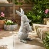 Mummy & Baby Resin Outdoor Rabbit Ornament -Gardens and Outdoors 30927980