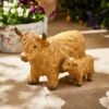 Highland Cow Family Resin Ornament -Gardens and Outdoors 30927984