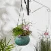 Green Resin Hanging Basket Lotus Flower Plant Pot -Gardens and Outdoors 30927994