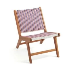 Sophie Robinson Coral & Cobalt Pavilion Deck Chair -Gardens and Outdoors 30934742 alt04