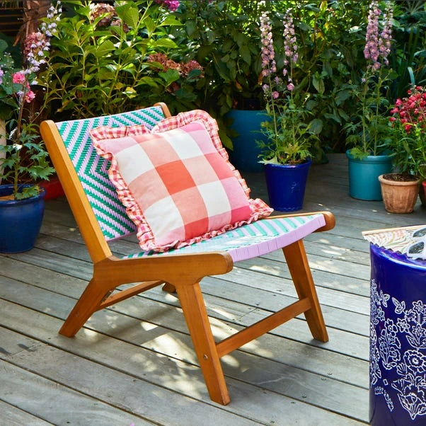 Sophie Robinson Jade & Lilac Pavilion Deck Chair 4 Sophie Robinson Jade & Lilac Pavilion Deck Chair - Image 2